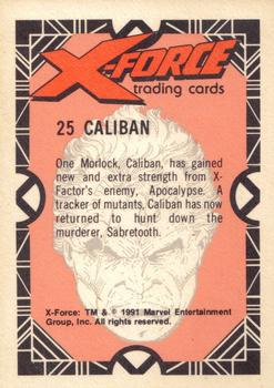1991 Comic Images X-Force #25 Caliban Back