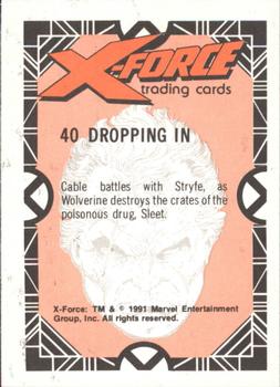 1991 Comic Images X-Force #40 Dropping In Back