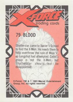 1991 Comic Images X-Force #79 Blood Back