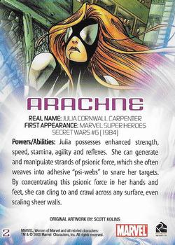 2008 Rittenhouse Women of Marvel #2 Arachne Back