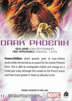 2008 Rittenhouse Women of Marvel #11 Dark Phoenix Back
