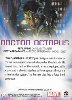 2008 Rittenhouse Women of Marvel #13 Doctor Octopus Back