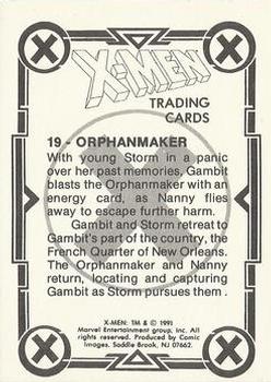 1991 Comic Images X-Men #19 Orphanmaker Back