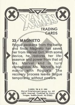 1991 Comic Images X-Men #33 Magneto Back