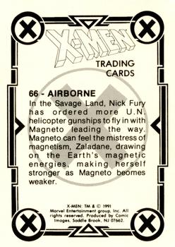 1991 Comic Images X-Men #66 Airborne Back