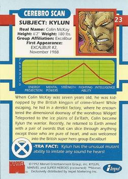 1992 Impel The Uncanny X-Men #23 Kylun Back