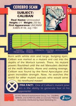 1992 Impel The Uncanny X-Men #54 Caliban Back