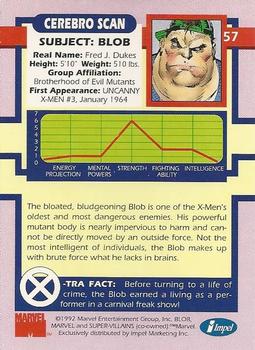 1992 Impel The Uncanny X-Men #57 Blob Back
