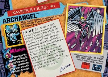 1993 SkyBox X-Men Series 2 #1 Archangel Back