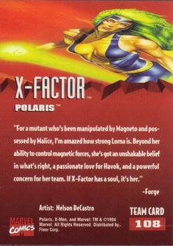 1995 Fleer Ultra X-Men #108 Polaris Back