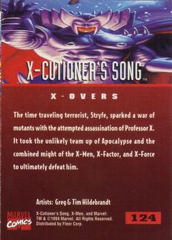 1995 Fleer Ultra X-Men #124 X-Cutioner's Song Back