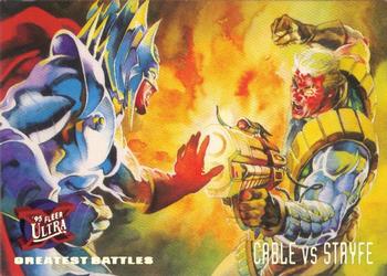 1995 Fleer Ultra X-Men #128 Cable vs. Stryfe Front