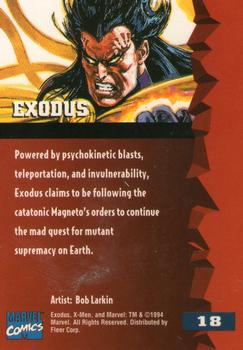 1995 Fleer Ultra X-Men #18 Exodus Back