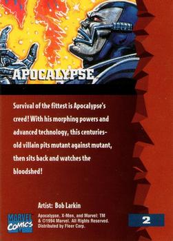 1995 Fleer Ultra X-Men #2 Apocalypse Back