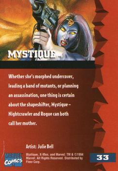 1995 Fleer Ultra X-Men #33 Mystique Back