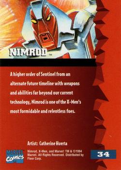 1995 Fleer Ultra X-Men #34 Nimrod Back