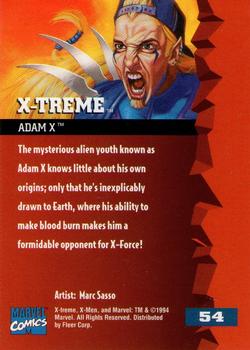 1995 Fleer Ultra X-Men #54 X-Treme Back