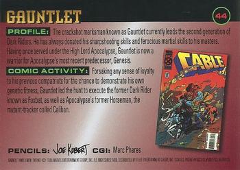 1995 Ultra X-Men Chromium #44 Gauntlet Back