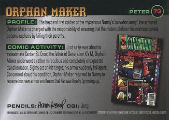1995 Ultra X-Men Chromium #73 Orphan Maker Back