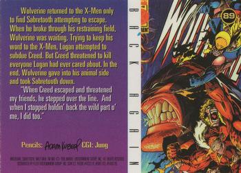 1995 Ultra X-Men Chromium #89 Back Again Back