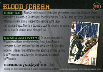 1996 Fleer X-Men #62 Blood Scream Back