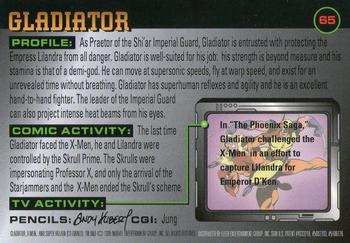 1996 Fleer X-Men #65 Gladiator Back