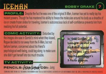 1996 Fleer X-Men #7 Iceman Back
