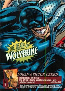 1996 Ultra X-Men Wolverine #9 Logan & Victor Creed Back