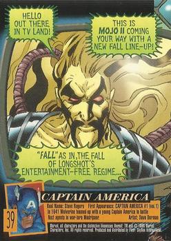 1996 Ultra X-Men Wolverine #39 Captain America Back