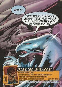 1996 Ultra X-Men Wolverine #40 Nick Fury Back
