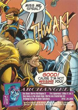1996 Ultra X-Men Wolverine #76 Archangel Back