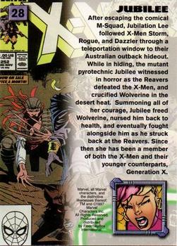 1997 Fleer/SkyBox X-Men '97 Timelines #28 Jubilee Back
