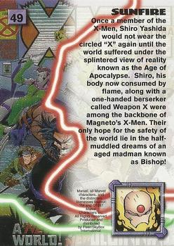 1997 Fleer/SkyBox X-Men '97 Timelines #49 Sunfire Back