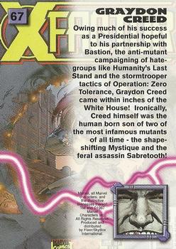 1997 Fleer/SkyBox X-Men '97 Timelines #67 Graydon Creed Back