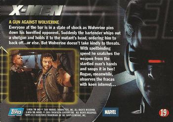 2000 Topps X-Men The Movie #19 A Gun against Wolverine Back