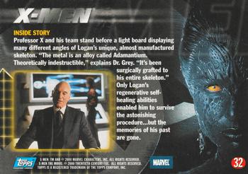 2000 Topps X-Men The Movie #32 Inside Story Back
