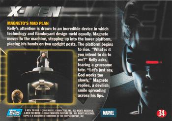 2000 Topps X-Men The Movie #34 Magneto's Mad Plan Back