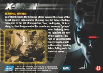 2000 Topps X-Men The Movie #43 Terminal Mayhem Back
