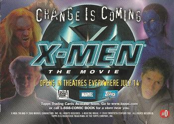2000 Topps X-Men The Movie #0 Mutants Among Us Back