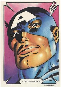 1989 Comic Images Marvel Comics Mike Zeck #4 Captain America Front