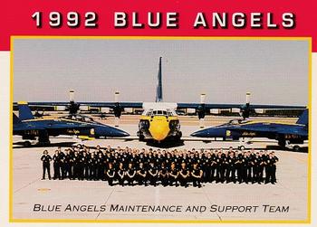 1992 Ryan Blue Angels #12 Blue Angels Maintenance & Support Team Front