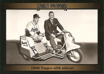 1992-93 Collect-A-Card Harley Davidson #26 1960 Topper with sidecar Front