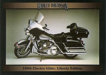 1992-93 Collect-A-Card Harley Davidson #76 1986 Electra Glide Liberty Edition Front