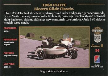 1992-93 Collect-A-Card Harley Davidson #84 1988 Electra Glide Classic Back