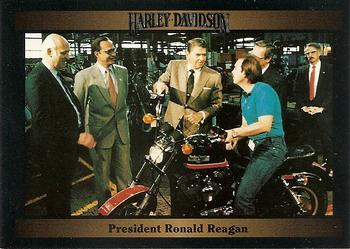 1992-93 Collect-A-Card Harley Davidson #99 President Ronald Reagan Front