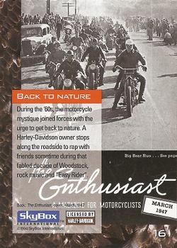 1994 SkyBox Harley-Davidson #16 Back To Nature Back