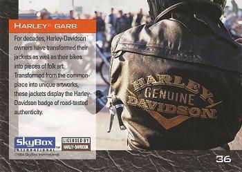 1994 SkyBox Harley-Davidson #36 Harley Garb Back