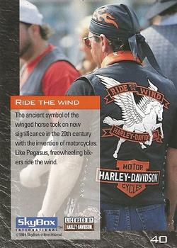 1994 SkyBox Harley-Davidson #40 Ride The Wind Back