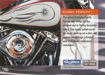1994 SkyBox Harley-Davidson #76 Curly Harley Back