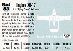 1956 Topps Jets (R707-1) #83 Hughes XH17                 U.S. 'copter Back